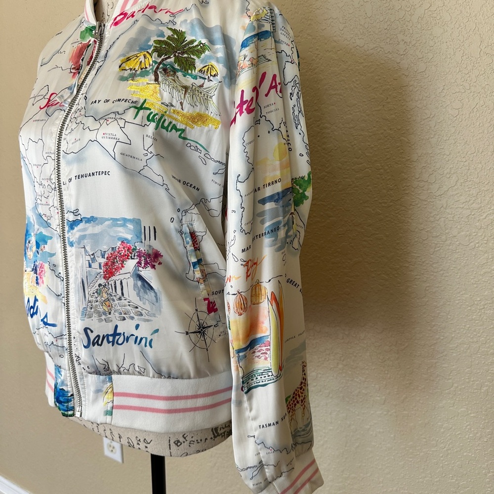 Gap Map Print Bomber Jacket - Picture 7 of 7